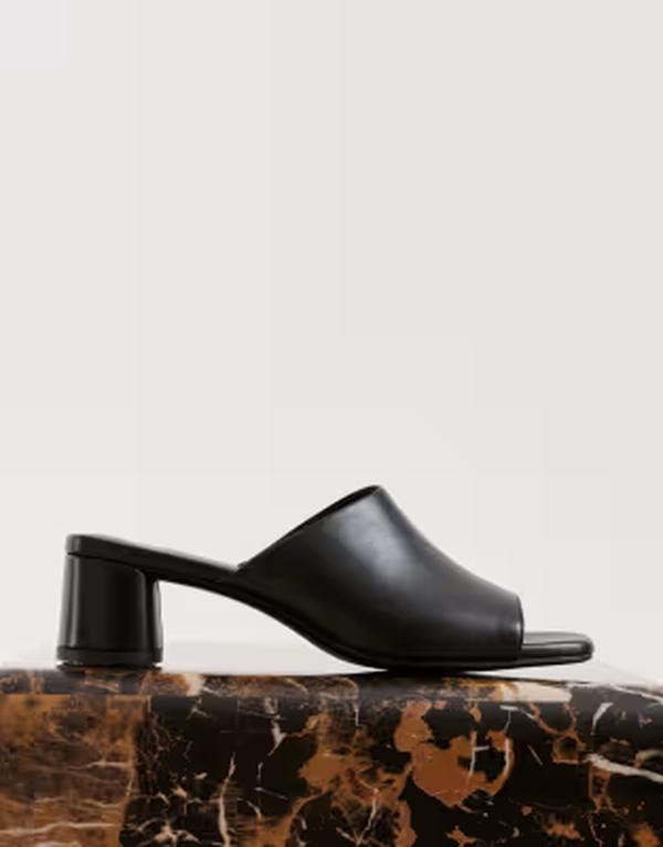 バガボンド レディース シューズ サンダル レザー ヒール Vagabond Shoemakers Piper leather heeled mules Black ブラック