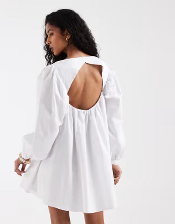 エイソス レディース トップス ワンピース ASOS DESIGN volume babydoll dress WHITE ホワイト 15,036円