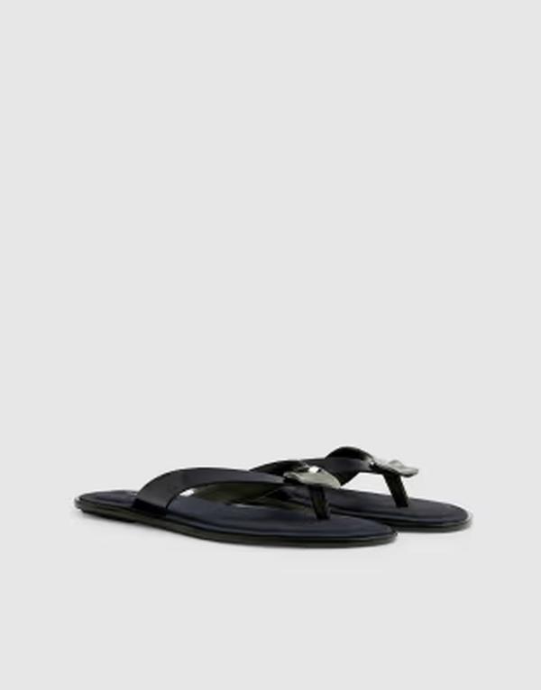 リバーアイランド レディース シューズ サンダル River Island studdedetail toe thong flat sandals NAVY ネイビー