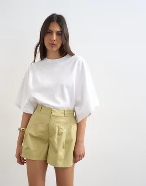 トップショップ レディース ボトムス ハーフパンツ・ショーツ A ライン ショートパンツ Topshop clean a-line shorts ineutral Neutral 13,986円