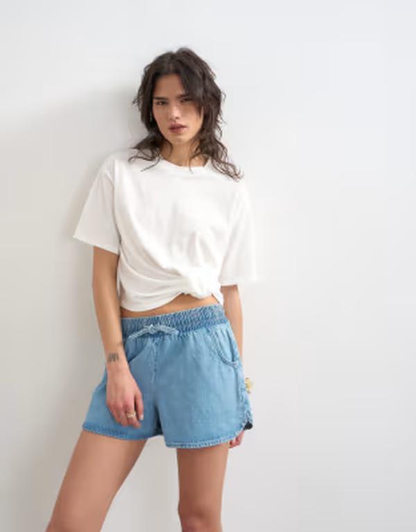 とっ始め販売店 レディース トップス プルオーバー Topshop tucked hem boxy tee IVORY 象牙色