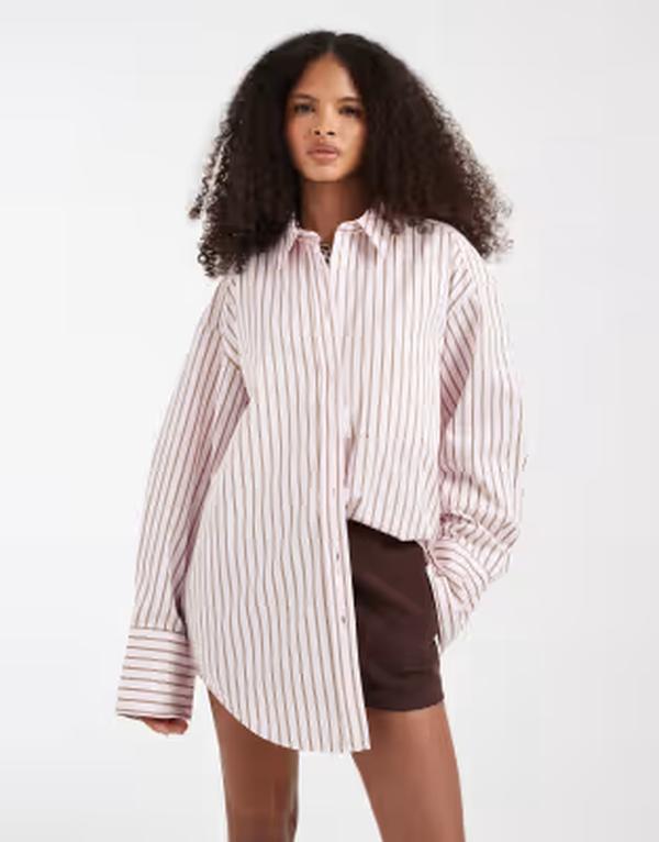 アンドアザーストーリーズ レディース トップス シャツ ボタンダウン & Other Stories button down shirt stripes PINK ピンク