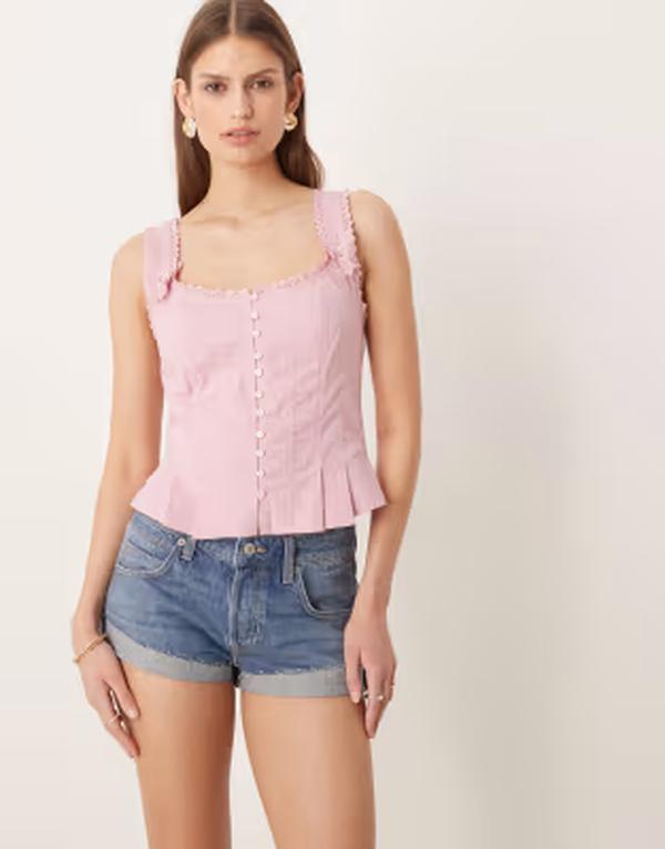 フリーピープル レディース ボトムス 二分の一ズボン下・さる股引き ローライズ 遊撃手ズボン下 Free People cali low rise cuffed shorts MULHOLLAND 青色 パンツ-ボトムス-レディースファッション