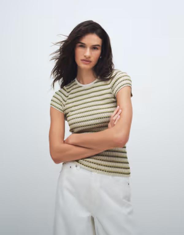 アンドアザーストーリーズ レディース トップス Tシャツ ニット & Other Stories knit-shirt stripes Green Stripe グリーン