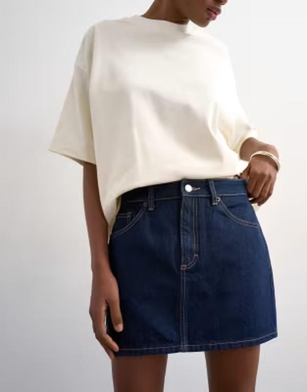 トップショップ レディース ボトムスカート ミニ デニム Topshop denimini pelmet skirt indigo rinse INDIGO インディゴ