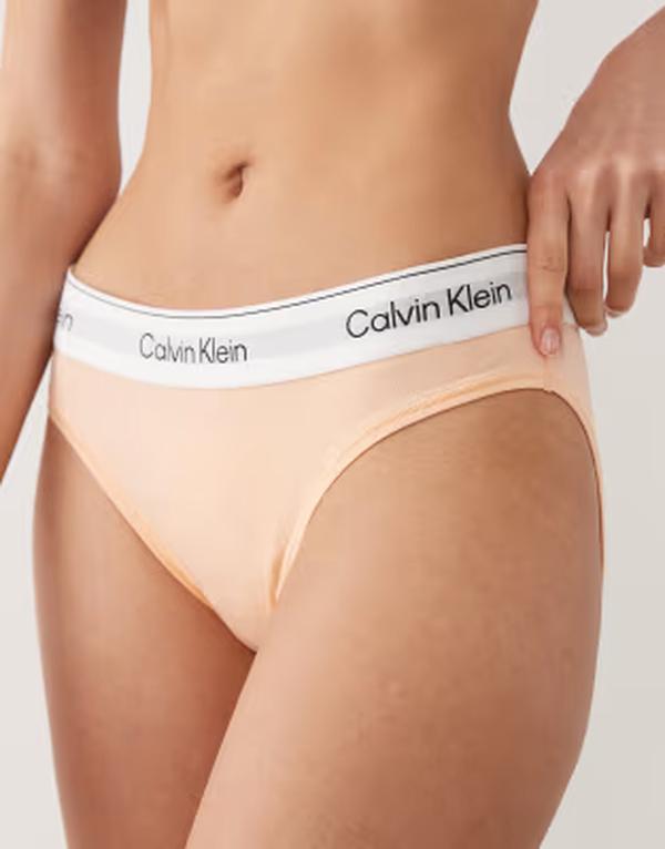 カルバンクライン レディース アンダーウェア ブリーフパンツ コットン Calvin Klein Icon Cotton Modal bikini briefs in peach bliss ピーチ