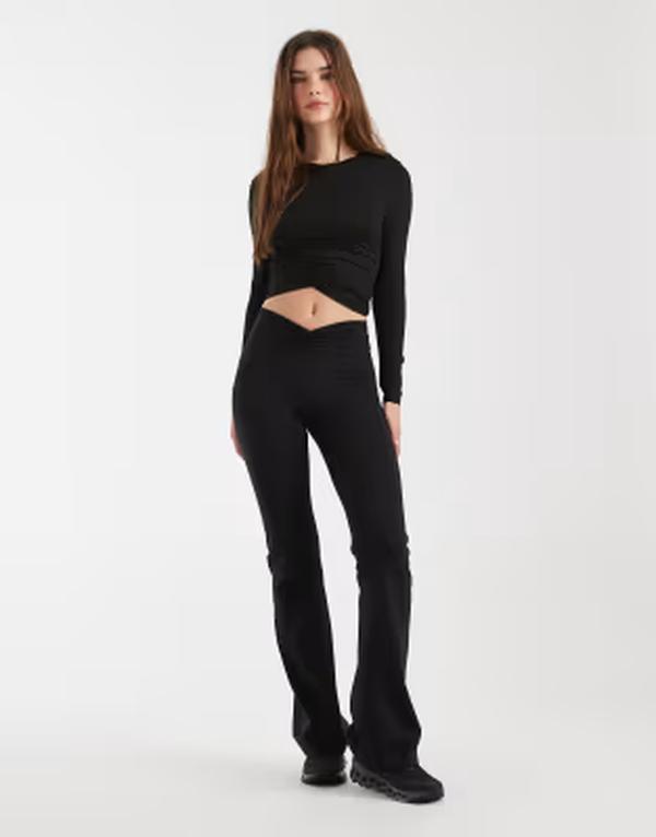 コットンオン レディース ボトムス レギンス Cotton ultra luxe invisible scrunch flare leggings Black ブラック 12,946円