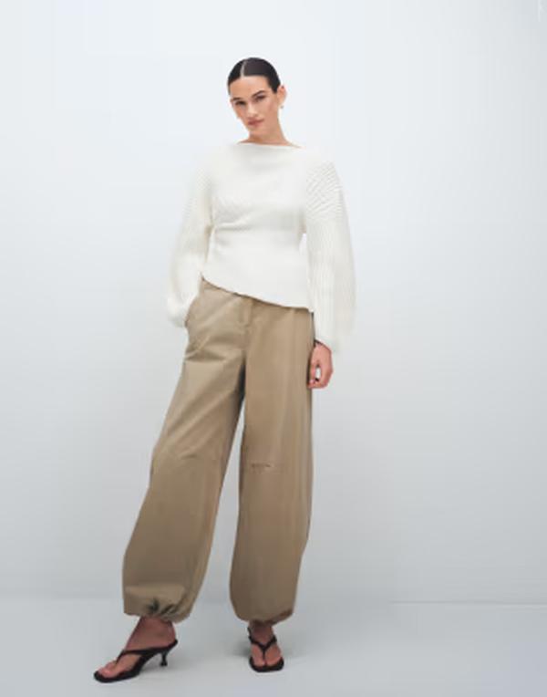 ウィークデイ レディース ボトムス カジュアルパンツ ワイドレッグ Weekday ripstop wide leg pants in washed Beige wash ベージュ 20,986円