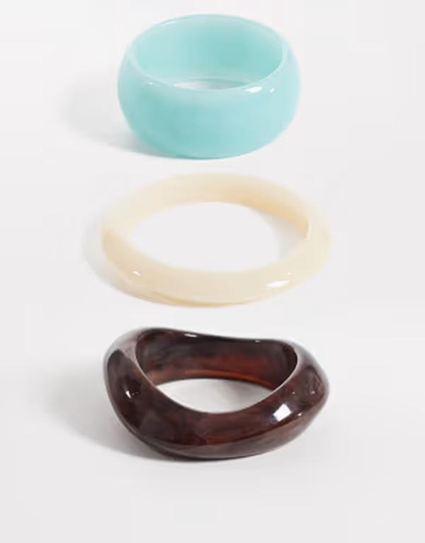 リクレイム ヴィンテージ レディース アクセサリー ブレスレット・バングル・アンクレット Reclaimed Vintage multi pack bangles in turquoise Multi マルチカラー