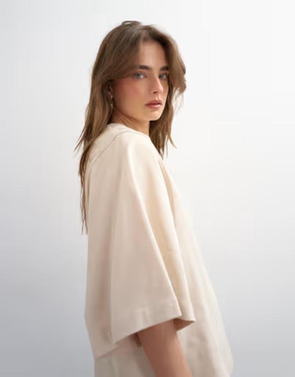 トップショップ レディース トップス Tシャツ Topshop batwing T-shirt in stone ストーン|ReVida 店