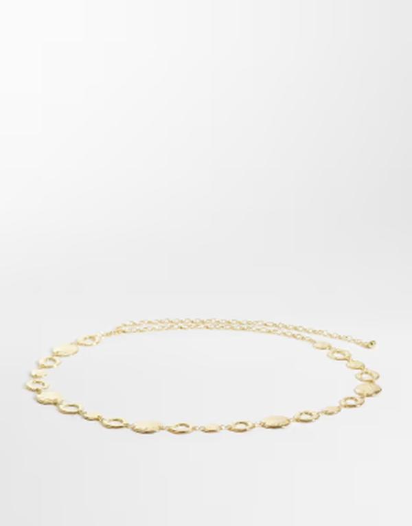 マイアクセサリーズ レディース ベルト My Accessories Curve oversized hammered circles beltone GOLD ゴールド