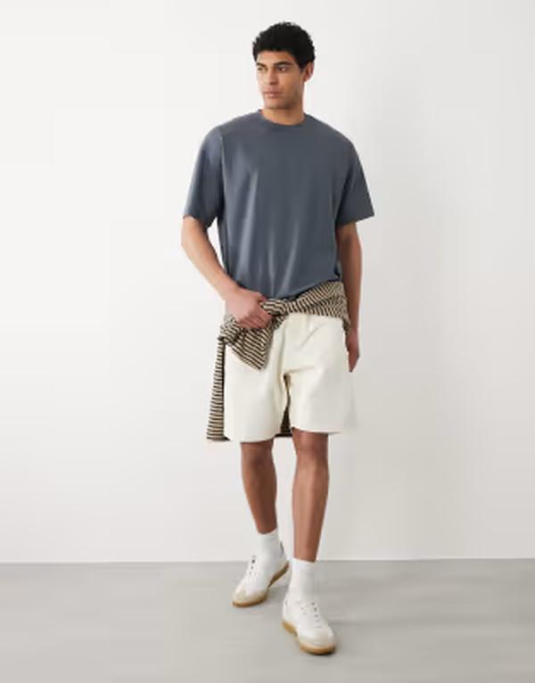 ジャック アンド ジョーンズ メンズ ボトムス ハーフパンツ・ショーツ ショートパンツ デニム Jack & Jones carpenter denim shorts Antique White ホワイト