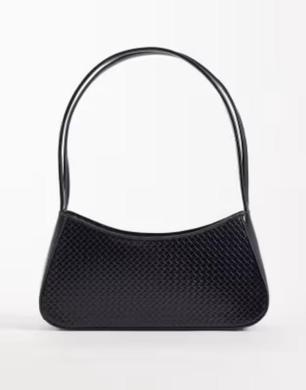 グラマラス レディース バッグ ミニ Glamorous mini woven shoulder bag Black ブラック