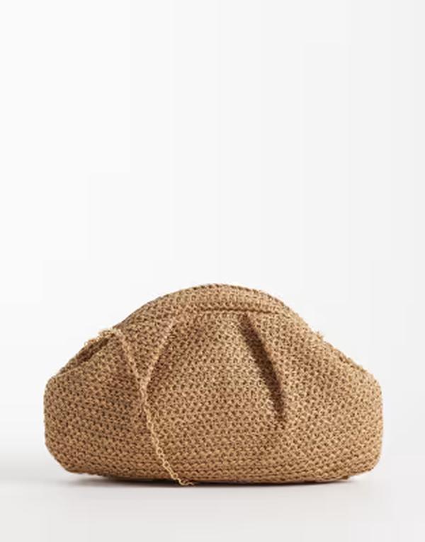 グラマラス レディース バッグ Glamoroustraw pillow clutch purse ineutral BEIGE ベージュ