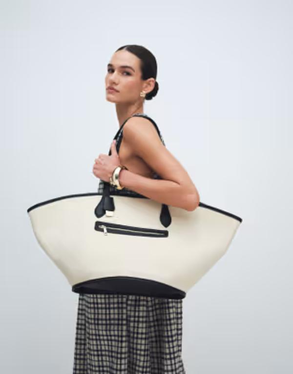 エイソス レディース バッグ ASOS DESIGN canvase tote in stone ストーン｜ReVida 店
