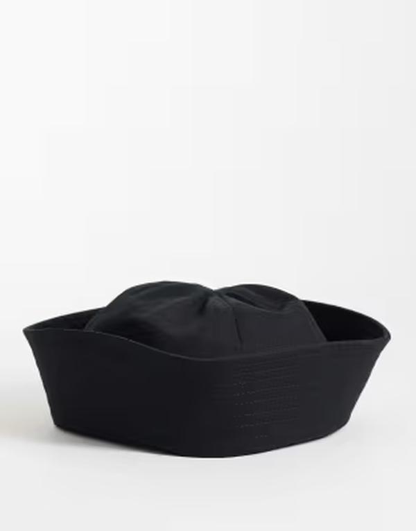 エイソス レディース アクセサリー 帽子 コットン ASOS DESIGN cotton turn back boater hat Black ブラック