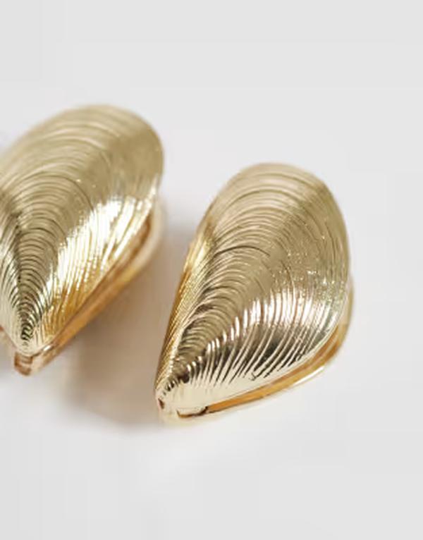 ピーシーズ レディース アクセサリー ピアス・イヤリング PIECES mussel shell earrings tone Gold color st1 ゴールド 6,224円