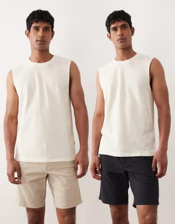 ジャック アンド ジョーンズ メンズ ボトムス ハーフパンツ・ショーツ ショートパンツ Jack & Jones 2 pack chino shorts andark Navy ネイビー