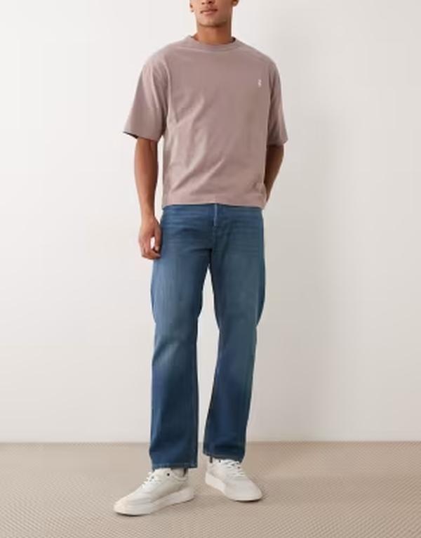 ジャック アンド ジョーンズ メンズ ボトムス デニムパンツ ジーンズ Jack & Jones Christraight fit jeans in dark Blue Denim デニム｜ReVida 店