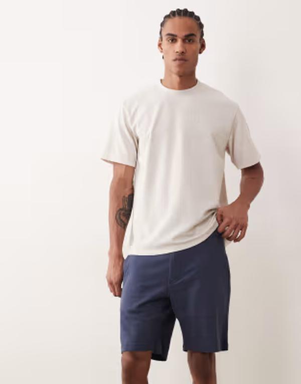 ジャック アンド ジョーンズ メンズ ボトムス ハーフパンツ・ショーツ ショートパンツ リネン Jack & Jones linen mix shortsky captain ネイビー|ReVida 店
