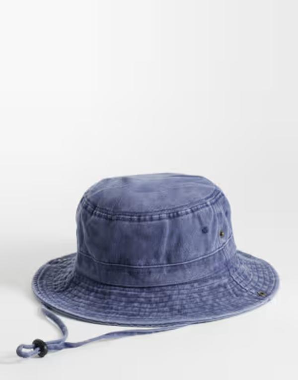 マイアクセサリーズ メンズ 帽子 My Accessories bucket hat with toggle in washed NAVY ネイビー