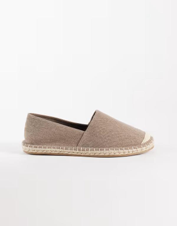 エイソス メンズ シューズ サンダル キャップ ASOS DESIGN espadrilles with raffia toe caps in light brown canvas LIGHT BROWN ブラウン