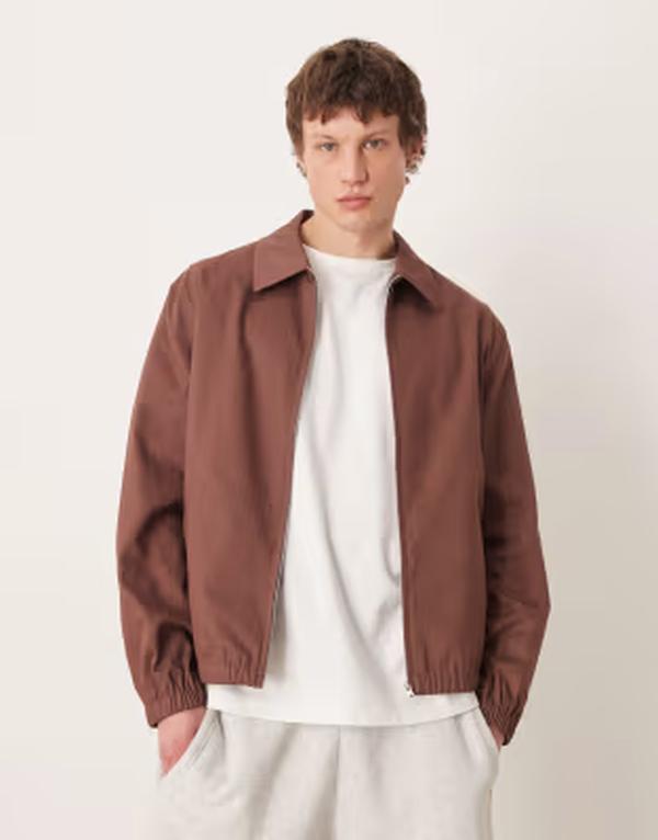 エイソス メンズ アウター ジャケット・ブルゾン ASOS DESIGN herringbone jacket in rust ORANGE オレンジ 17,870円