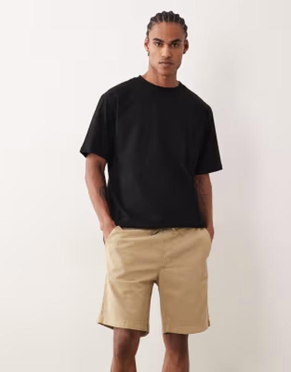 ジャック アンド ジョーンズ メンズ ボトムス ハーフパンツ・ショーツ ショートパンツ Jack & Jones texturedrawstring shorts Crockery ベージュ|ReVida 店