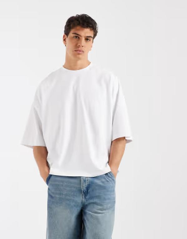 エイソス メンズ トップス Tシャツ ASOS DESIGN heavyweight extreme oversized t-shirt WHITE ホワイト