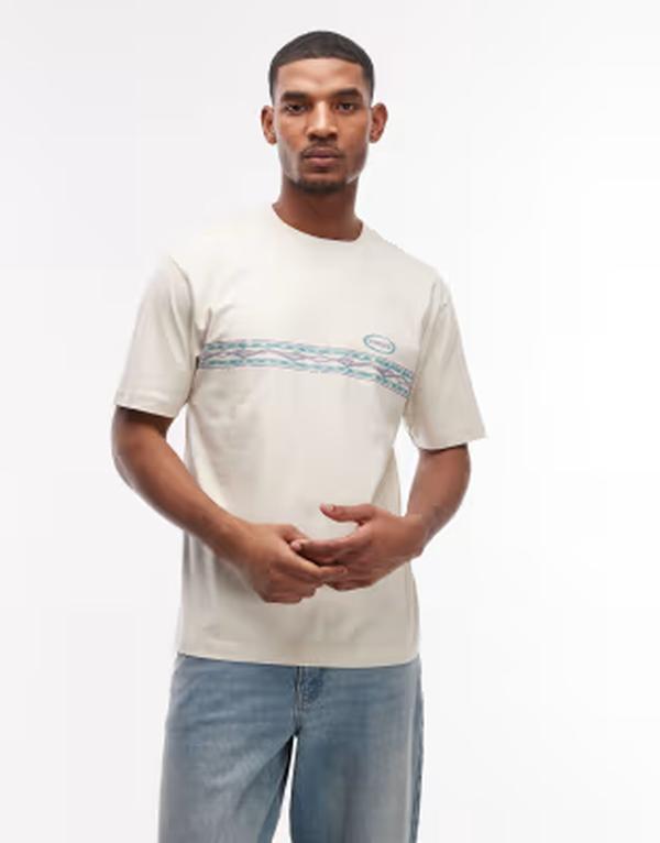 パルレ メンズ トップス Tシャツ グラフィック Parlez diego graphic t-shirt in cream クリーム|ReVida 店