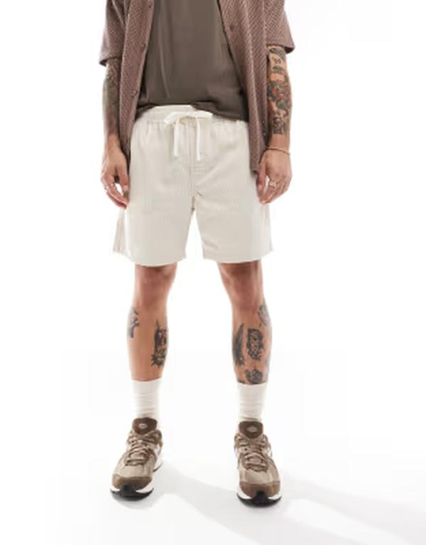 コットンオン メンズ ボトムス 二分の一ズボン下・さる股引き コール天 遊撃手ズボン下 Cotton corduroy easy shorts インチ ecru Bone cord エクリュ