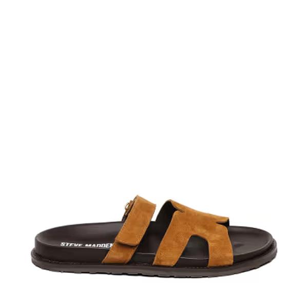 スティーブ マデン メンズ シューズ サンダル スエードクロス Steve Madden Manu sandals with straps インチ cognac suede Cognac suede
