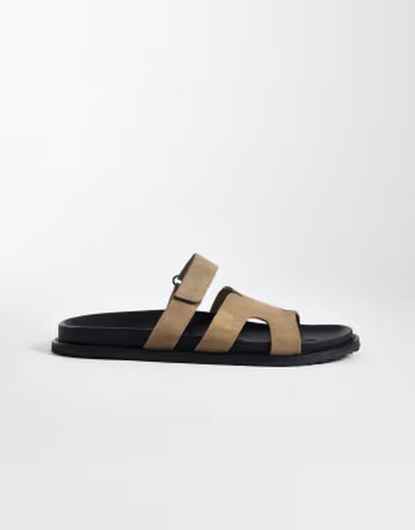 スティーブ マデン メンズ シューズ サンダル スエードクロス Steve Madden Manu sandals with straps インチ taupe suede Taupe suede トープ