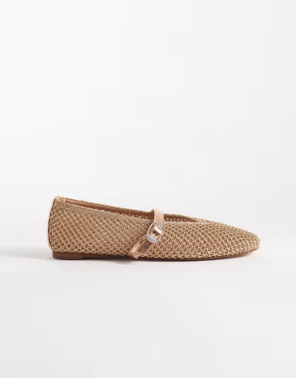 スティーブ マデン レディース シューズ パンプス Steve Madden Gayla woven ballet flats in rose gold ゴールド｜ReVida 店
