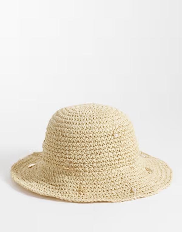 アクセサライズ レディース 佩び物 かぶり笠 Accessorize charmy straw bucket hat インチ tan タン