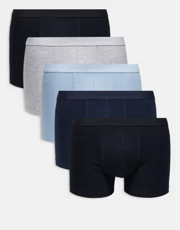 エイソス メンズ アンダー御召しもの さる股引き プルオーバー ASOS DESIGN 5 pack jersey boxer briefs インチ multi マルチ色つや