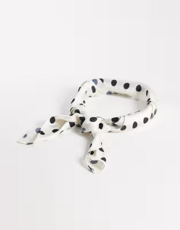 マイアクセサリーズ レディース サングラス・アイウェア 一点柄 一点 繻子 My Accessories polka dot satin bandana インチ cream and CREAM 皮膚軟化剤