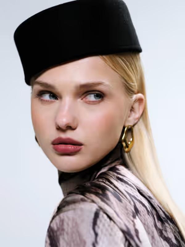 エイソス レディース 添え物 かぶり笠 ASOS DESIGN pillbox hat felt Black 黒いこと