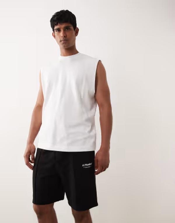 ジャック アンド ジョーンズ メンズ ボトムス ハーフパンツ・ショーツ ショートパンツ ロゴ Jack & Jonesweat shorts with logo Black ブラック|ReVida 店