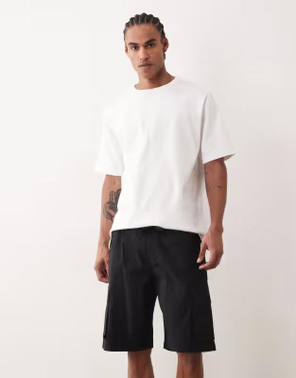 ジャック アンド ジョーンズ メンズ ボトムス ハーフパンツ・ショーツ ショートパンツ Jack & Jones technical cargo shorts Black ブラック｜ReVida 店