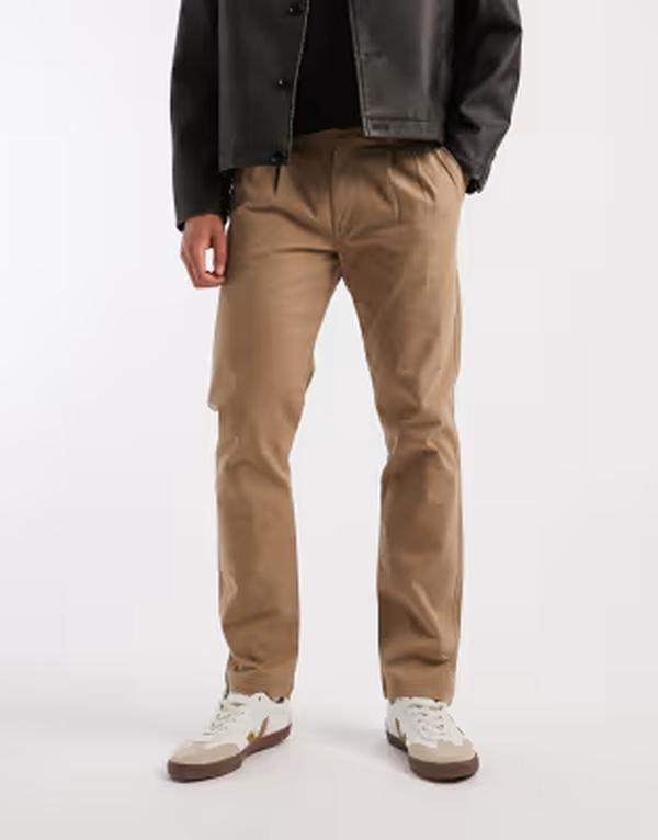 スリードベア メンズ ボトムス 心地好いズボン下 Threadbare loose fit chino pants インチ dark stone Dark stone 石ころ