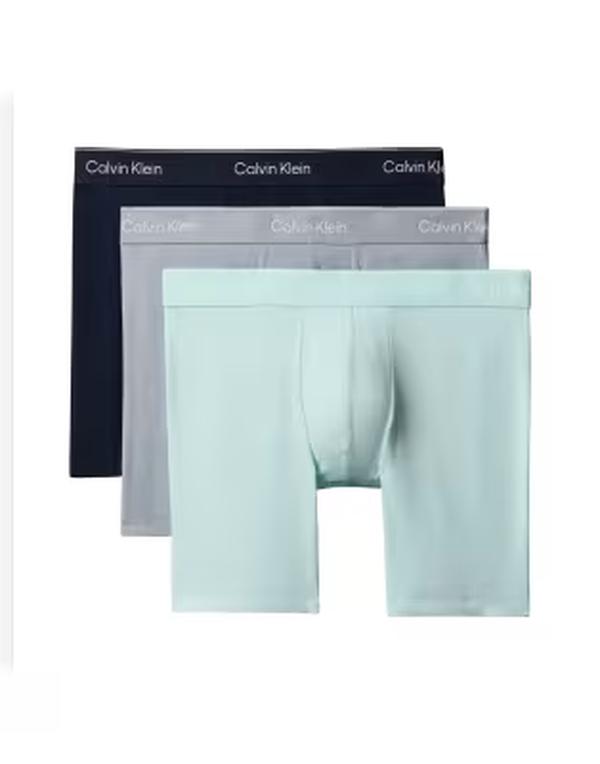 カルバンクライン メンズ アンダーウェア ボクサーパンツ コットン Calvin Klein Icon Cotton Stretch 3 pack boxer briefs/gray/aqua Shoreline W/ DTM WB/ グレー|ReVida 店