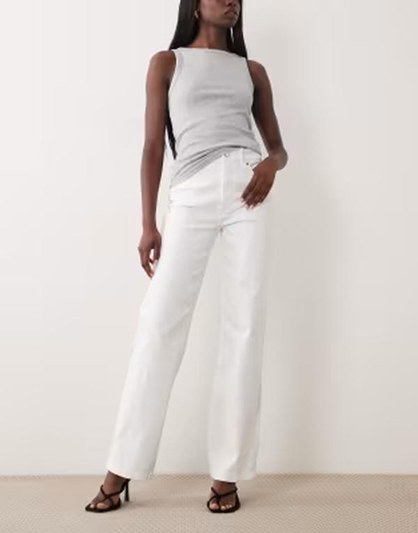 好ましいアメリカン レディース ボトムス ジーンズズボン下 デニム Good American good true straight jeans WHITE 白いこと