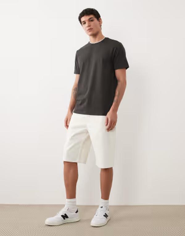 マンゴ メンズ トップス Tシャツ コントラスト Mango performance thermo-sealed T-shirt with contrastrim Gray グレー|ReVida 店