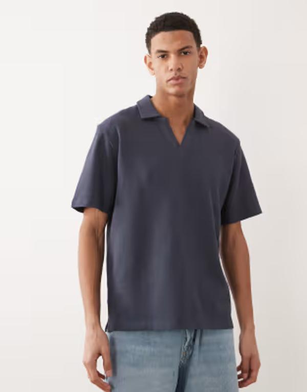 ジャック アンド ジョーンズ メンズ トップス ポロシャツ Jack & Jonesplit neck polo shirt Odyssey gray グレー｜ReVida 店 9,360円