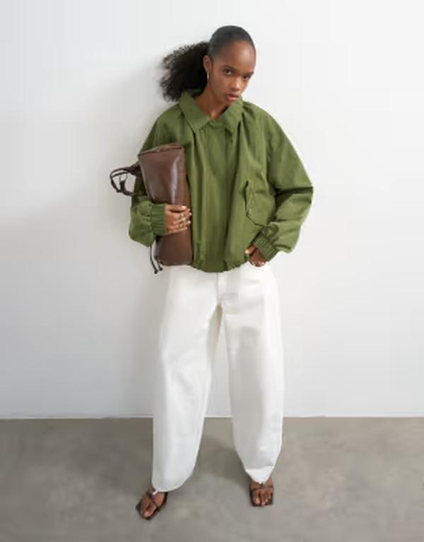 トップショップ レディース アウター ジャケット・ブルゾン Topshop anorakhaki カーキ｜ReVida 店