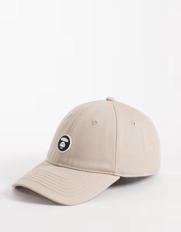 ベイシング エイプ レディース 佩び物 かぶり笠 旗がしら ロゴタイプ Aape by A Bathing Ape logo baseball cap BEIGE ベージュ