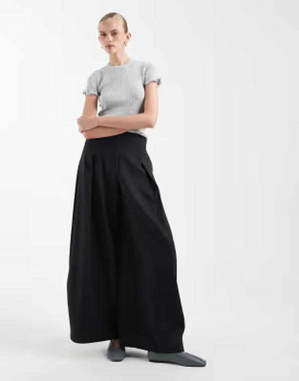 マンゴ レディース トップス Tシャツ ニット Mango Teen knit-shirt with frill sleeve in light Gray グレー｜ReVida 店