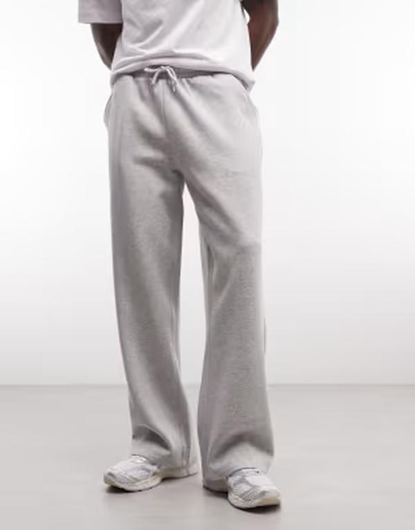 コルージョン メンズ ボトムス 心地好いズボン下 スウェットパンツ COLLUSION relaxed baggy sweatpants heather Gray 薄墨色