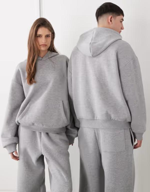 リクレイム ヴィンテージ メンズ アウター パーカー・スウェット Reclaimed Vintage unisex heavyweight boxy hoodie heather - part of a set gray グレー|ReVida 店